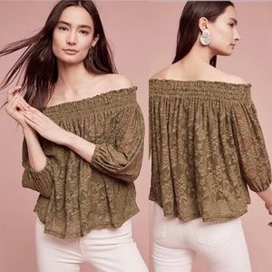 Anthropologie Deletta Sommer Off The Shoulder Top Size S